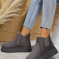 Suede Round Toe Platform Boots