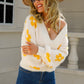 Floral Open Front Fuzzy Cardigan