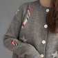 Candy Cane & Star Button Down Long Sleeve Cardigan