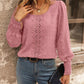 Swiss Dot Lace Detail Blouse