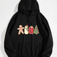 Graphic Drawstring Hoodie with Pocket