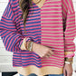 Contrast Striped Long Sleeve Sweatshirt