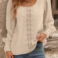 Swiss Dot Lace Detail Blouse