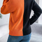 Contrast Round Neck Long Sleeve Sweater