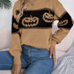 Pumpkin Round Neck Long Sleeve Sweater