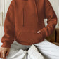 Textured Drawstring Drop Shoulder Hoodie