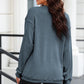 Round Neck Ribbed Sweatshirt