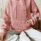 Textured Drawstring Drop Shoulder Hoodie