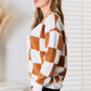 Double Take Button-Up V-Neck Dropped Shoulder Cardigan