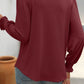 Square Neck Long Sleeve Top