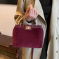 Solid Color Handbag with Removable Strap