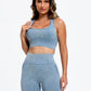 Scoop Neck Wide Strap Top and Shorts Active Set