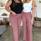 Ribbed High Waist Flare Pants