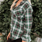 Plaid Collared Neck Long Sleeve Shirt