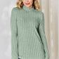 Basic Bae Full Size Ribbed Mock Neck Long Sleeve T-Shirt