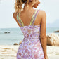 Printed Wide Strap One-Piece Swimwear