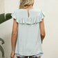 Spliced Lace Ruffled Blouse