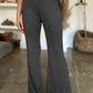 Ribbed High Waist Flare Pants