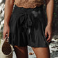 Full Size Smocked Ruffled High Waist Shorts