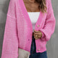 Heathered Lantern Sleeve Cardigan