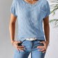 Round Neck Short Sleeve Knit Top