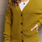 Zenana Kiss Me Tonight Full Size Button Down Cardigan in Chartreuse