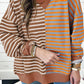 Contrast Striped Long Sleeve Sweatshirt