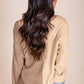 Contrast Color V-Neck Long Sleeve Pullover Sweater