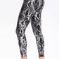 Snakeskin Slim Fit Wide Waistband Long Leggings