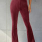 Ribbed High Waist Flare Pants