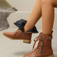 PU Leather Lace-Up Boots