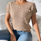 Round Neck Short Sleeve Knit Top