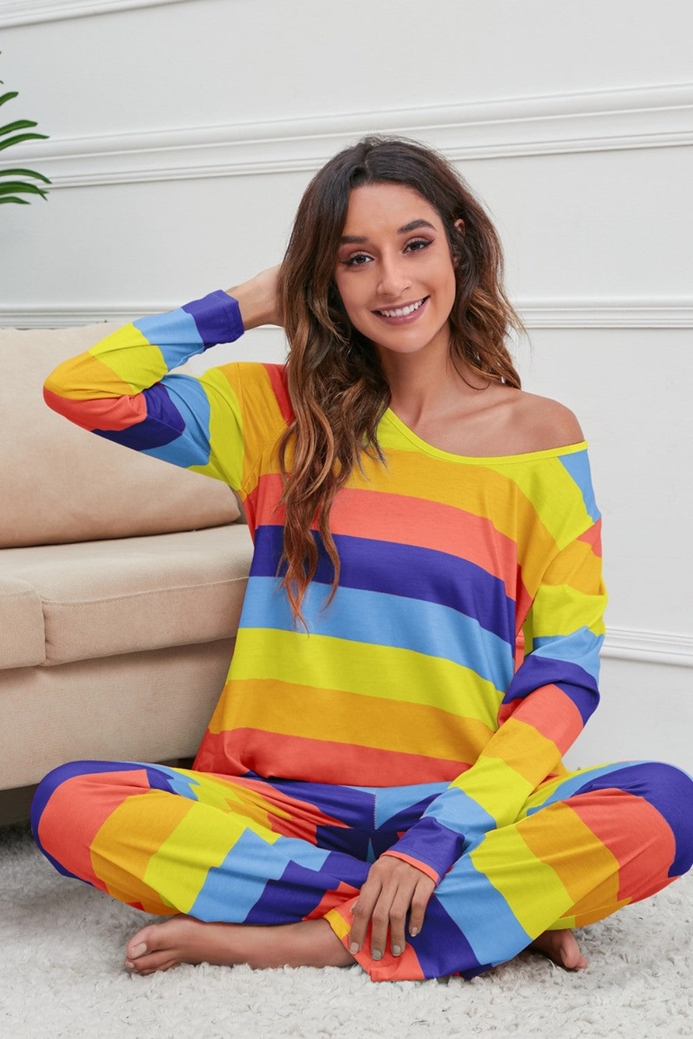 Striped Pajama/Lounge Set