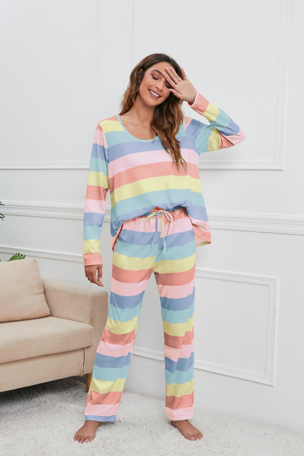 Striped Pajama/Lounge Set