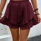 Tied Layered High Waist Shorts