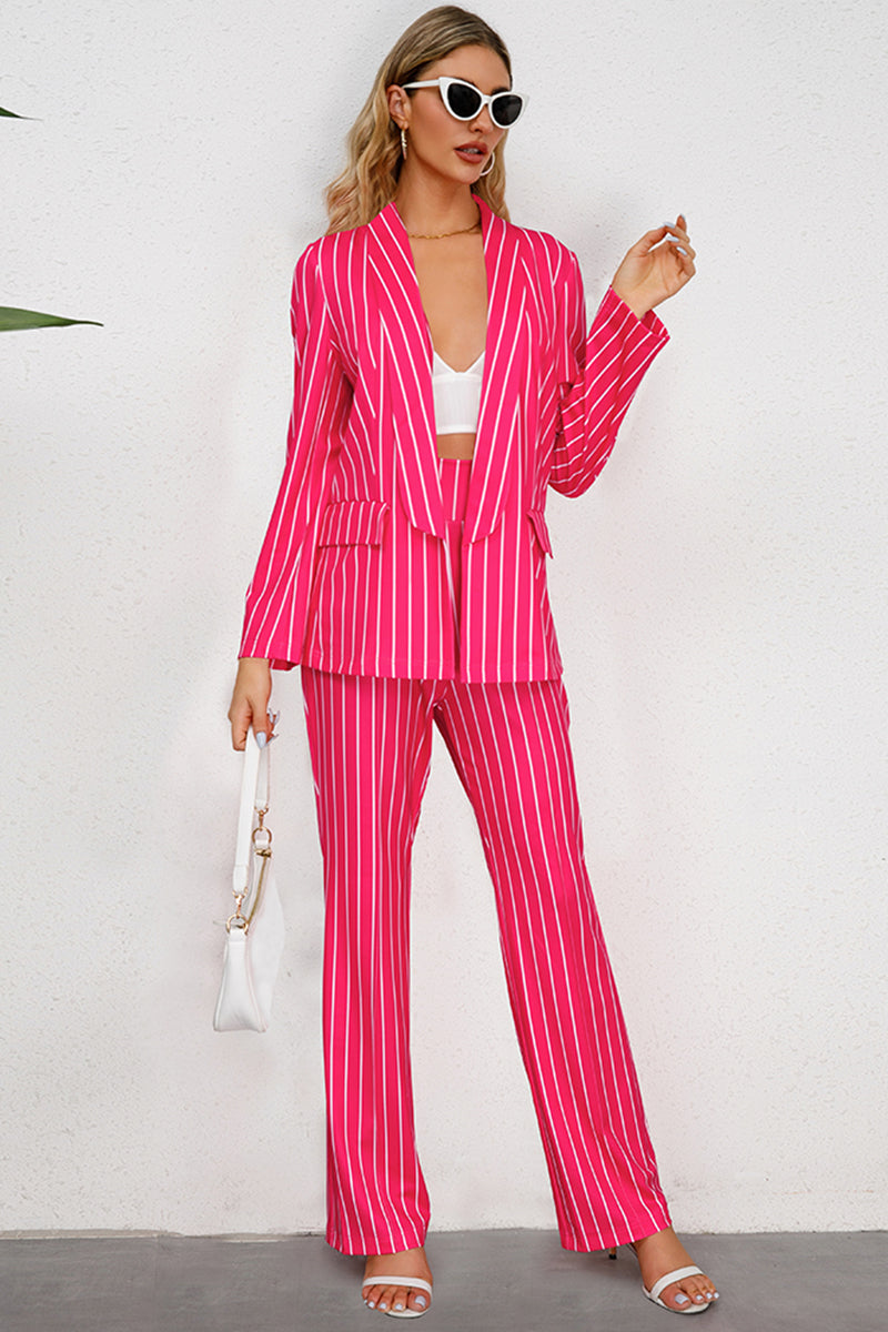 Striped Long Sleeve Top & Pants Set