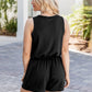 Scoop Neck Wide Strap Romper with Pockets