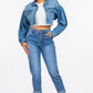 American Bazi High Waist Pleated Mom Jeans