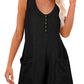 Full Size Pocketed Scoop Neck Sleeveless Romper