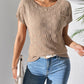 Round Neck Short Sleeve Knit Top