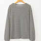 Striped Round Neck Long Sleeve Top