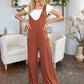 Double Take Full Size Sleeveless Wide Leg Jumpsuit with Pockets