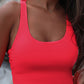 Crisscross Scoop Neck Swim Top