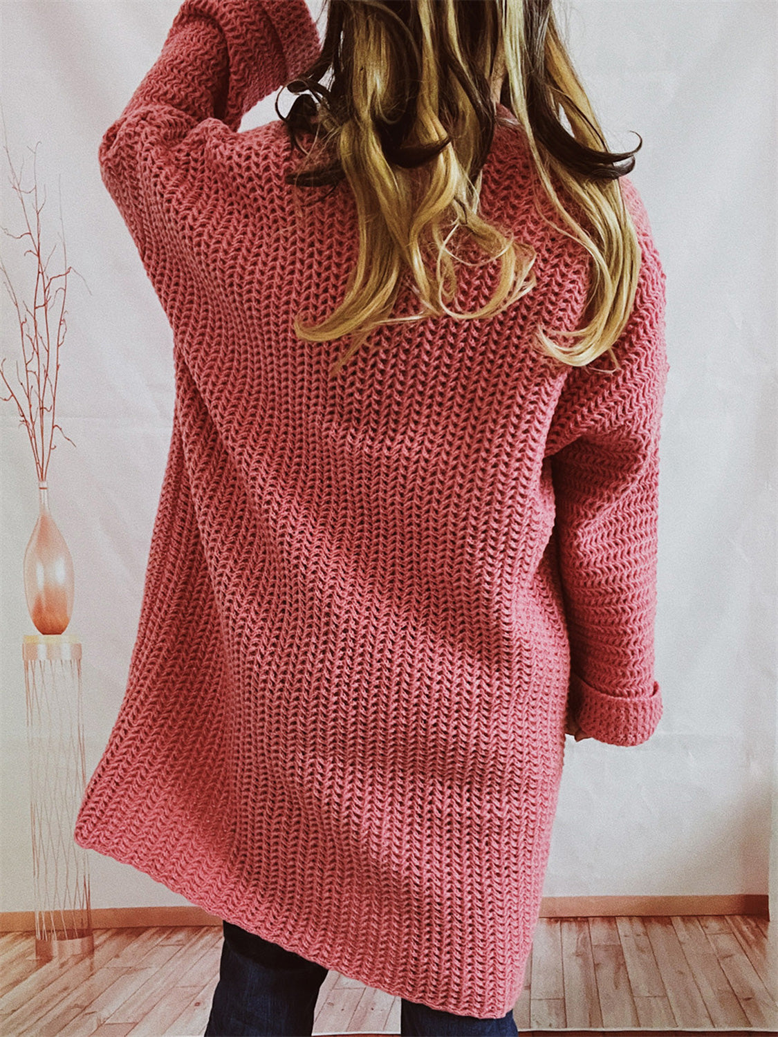 Open Front Cardigan with Pockets