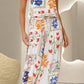 Printed Square Neck Top & Pants Set