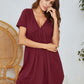 V-Neck Short Sleeve Lounge Dress