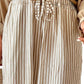 Pocketed Striped Wide Leg Pants