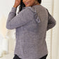 Double Take Square Neck Ruffle Shoulder Long Sleeve T-Shirt