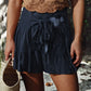 Full Size Smocked Ruffled High Waist Shorts