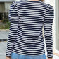 Striped Round Neck Long Sleeve T-Shirt